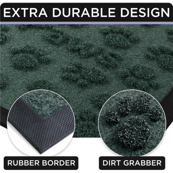 Extra Durable Door Mat - 30'’x17'’- Anti Slip Rubber Backing Front Door Mat - Picture 5 of 7